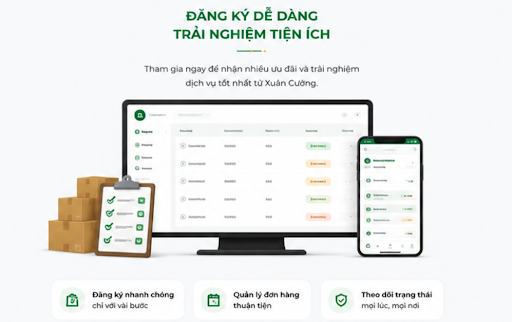 Đăng ký dễ dàng - trải nghiệm tiện ích